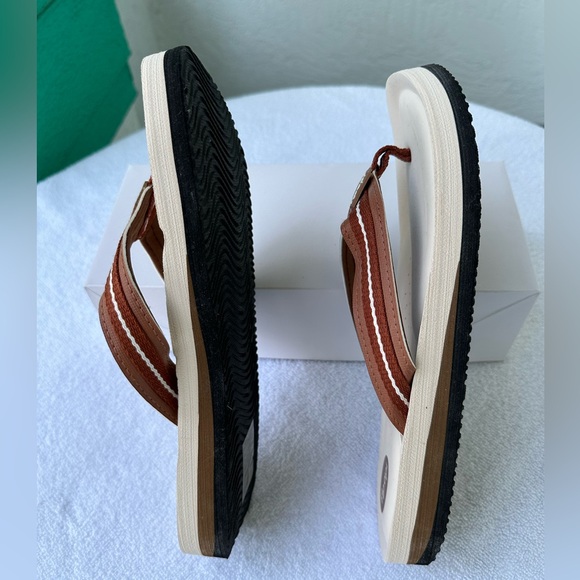 Floopi Zoey NWOT Sandals Thongs Size 11 Flip Flop Brown Tan - Picture 5 of 12